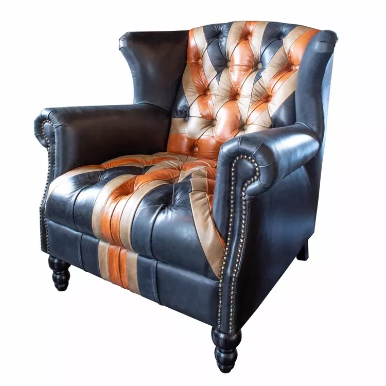 Chesterfield armchair 2024 high back